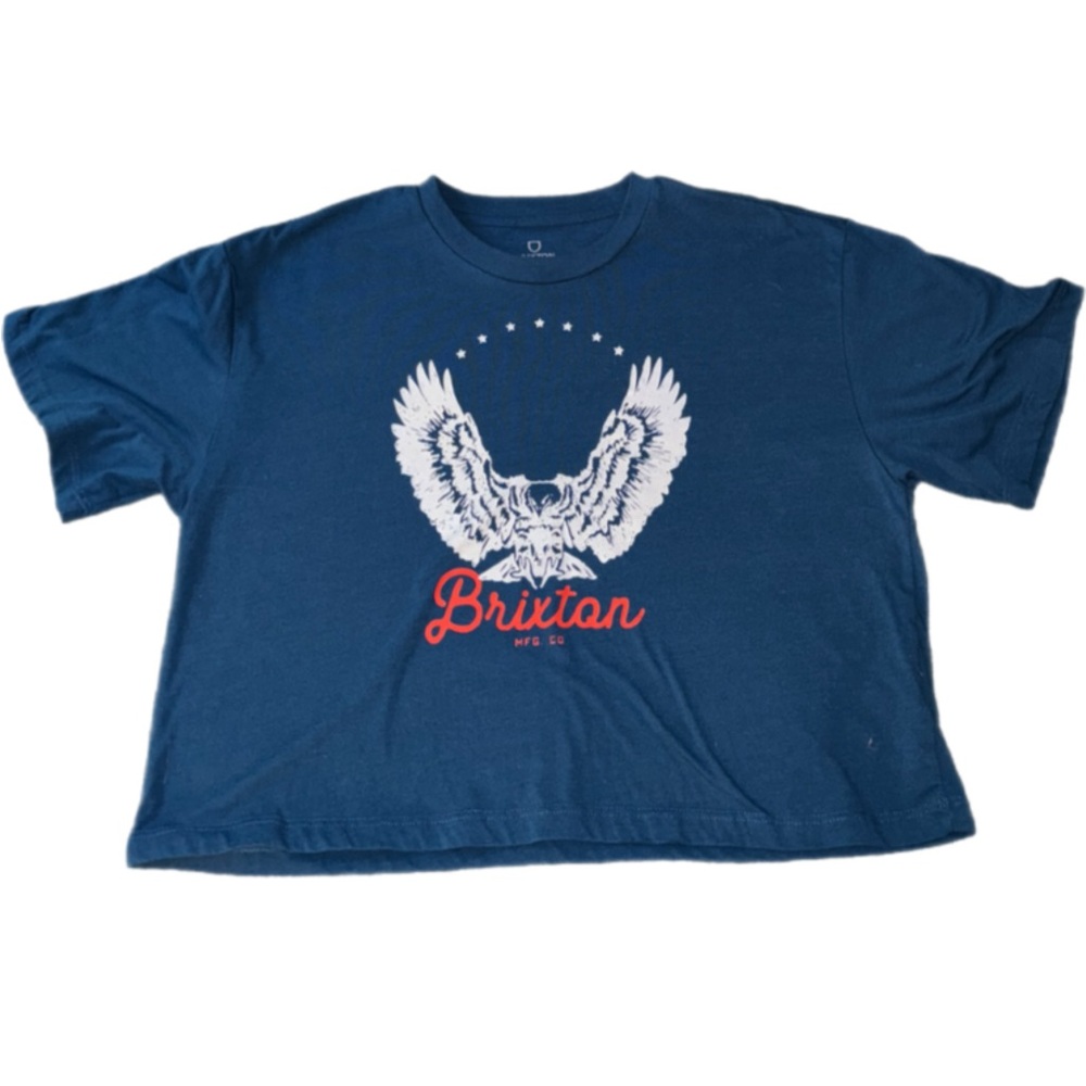 Brixton Blue Tee with Eagle Design